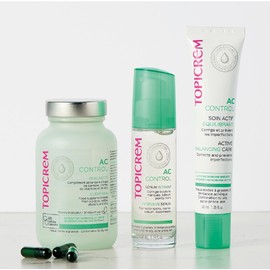 Topicrem - Intensive AC Control Serum - Blemishes, Sebum Regulators and Residual Markings - For Sensitive Skin, Mixed to Oily Acne Trend - Teenagers & Adults - 34ml