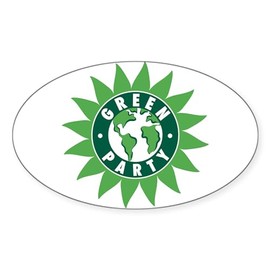 CafePress Green Party Logo (Sunflower/G Oval Sticker Oval Car Bumper Sticker