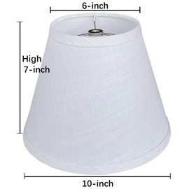 TOOTOO STAR Small White Lamp Shades Set of 2, Lampshade for table lamps 6" Top X 10" Bottom X 7" High Modern,rustic style lamp shade