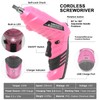 MYMULIKE Cordless Electric Screwdriver, 3.6V Rechargeable Power Screwdriver with 47