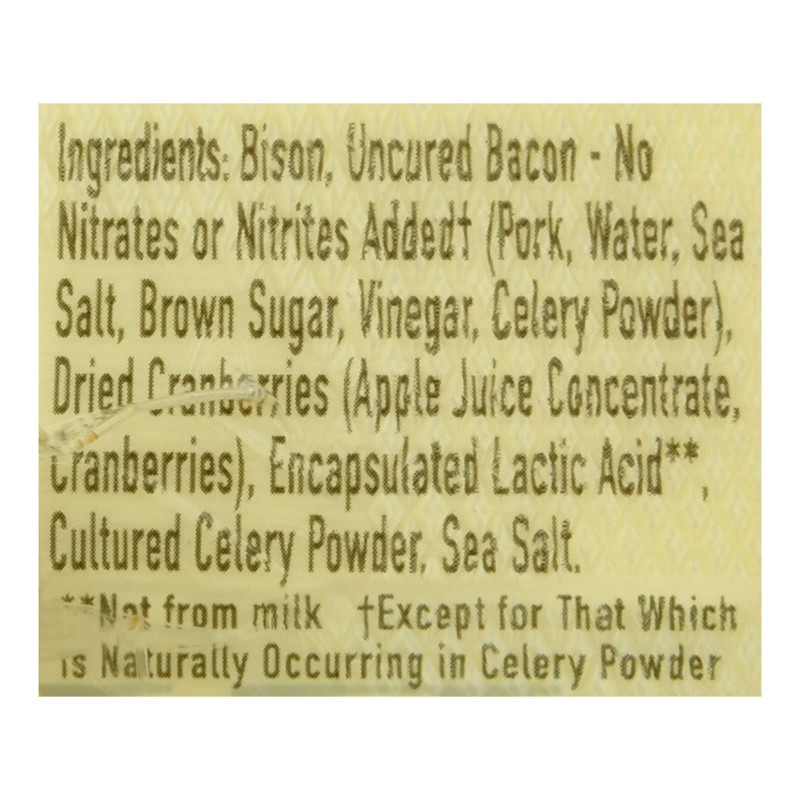 Epic - Bar Bison Uncured Bacon Cranberry Grass-Fed 1.3 oz