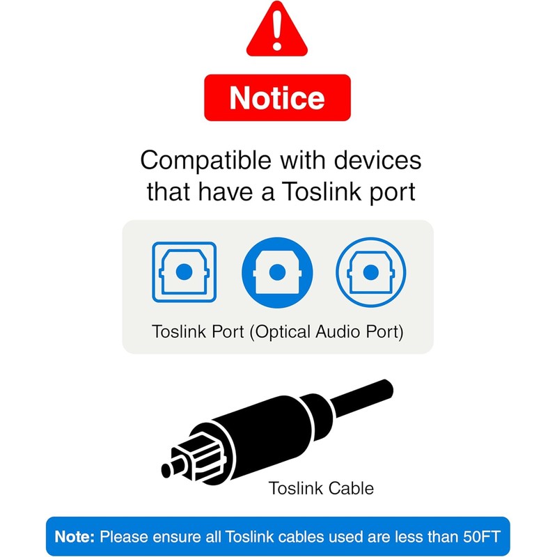 BlueRigger Digital Toslink Optical 3x1 Switch - (LPCM 2.0, SPDIF