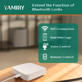 Yamiry WiFi Gateway for Smart Lock YR05,Remote Control Lock, Suitable for 2.4G WiFi,Compatible with Nice Digi App, Compatible with Alexa to Voice Control