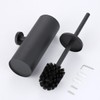 Wall-Mounted Toilet Brush Holder Set (Black)