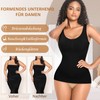 YARRCO Women's Shape Undershirt Shaping Tops Seamless Shirt, Black+Black-Wide Straps