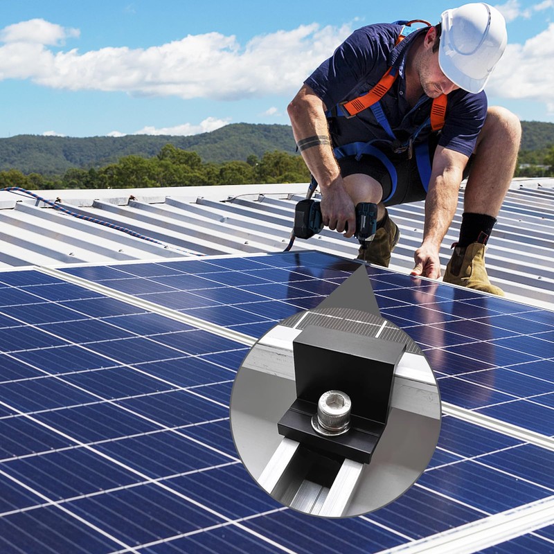 Pack of 8 Solar Panel Brackets, 30 mm Solar Panel