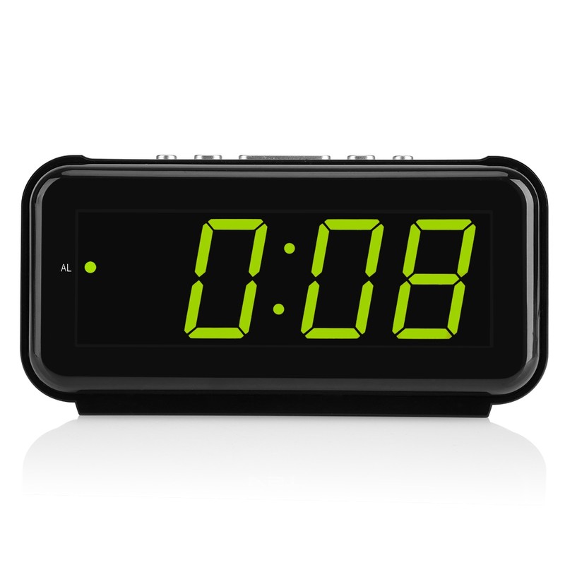 Electronic Table Digital Alarm Clock Desktop LED Display Snooze Function