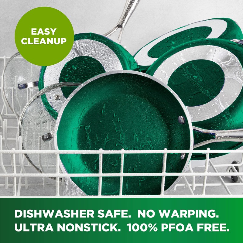 Granite Stone Coated Nonstick Frying Pan - 10 Inch Emerald