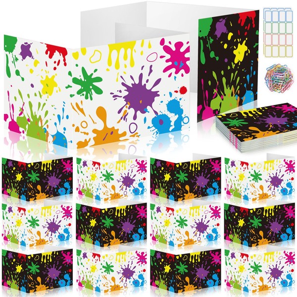 Cinrobiye 24 Pcs Inspirational Privacy Folders Standard for Students Cardboard