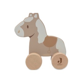 Jollein Holzspielzeug - Pferd auf Rädern - Ab 6 Monaten - 100% FSC Zertifiziert