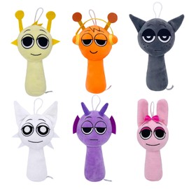 Super JAKES Sprunki Plush, Sprunki Game Plush Toys,Soft Stuffed Animal Pillow Figure Doll Christmas Birthday Gifts for Adult Kids (6PCS Sprunki Plus)