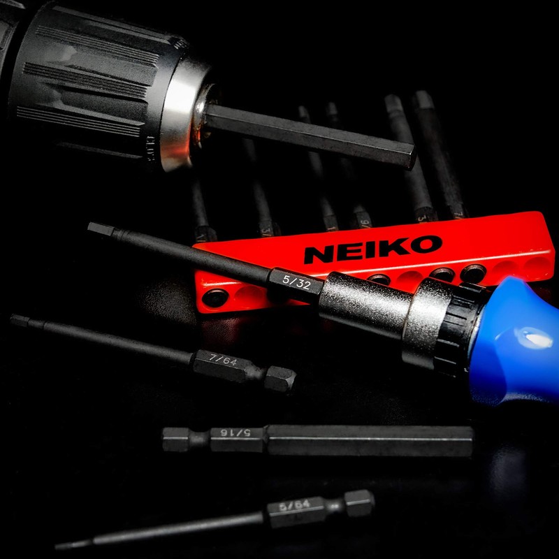 Neiko 01147A Allen Wrench Drill Bits, 11-Piece Hex Drill Bit