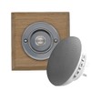Modern Living Square Wireless Doorbell in Natural and Brushed Nickel