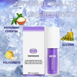 Purple Toothpaste, White Teeth, Purple Toothpaste for Teeth Whitening, Purple Teeth Whitening Toothpaste, Purple Teeth Whitening Toothpaste, Purple Toothpaste