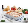 HIC Kitchen Rectangular Lasagna Pan with Handles, Fine White Porcelain,