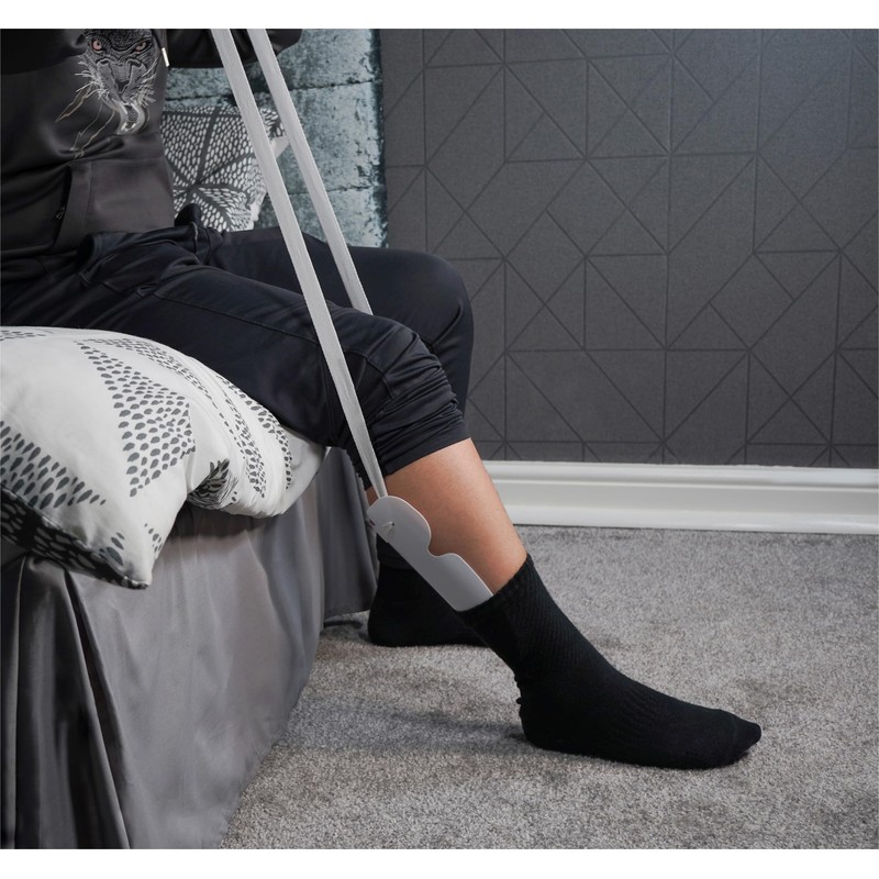 Aidapt Gutter Style Sock Aid,Easy Pull On Assistance for Elderly,Back