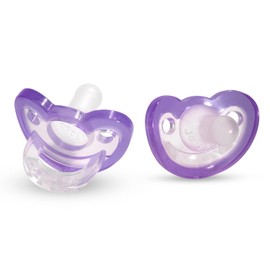 RaZbaby JollyPop - Chupete de bebé para recién nacidos de 3 m+ – Silicona suave de grado médico sin BPA fabricado en los Estados Unidos con una construcción duradera de una sola pieza, apto para
