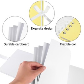 Vienrose Scrapbook DIY Photo Album Memory Book 29x21.5 CM Scrap Books 100 White Pages Ablums Kit with Stickers for Wedding, Travel, Birthday, Light Yellow