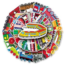 Bric Dodo Pack of 50 Trains Stickers Car Laptop Phone Guitar Skateboard Motorcycle Bicycle Trains Stickers Set Vinyl Waterproof Aesthetic Stickers for Teenagers Children Adults