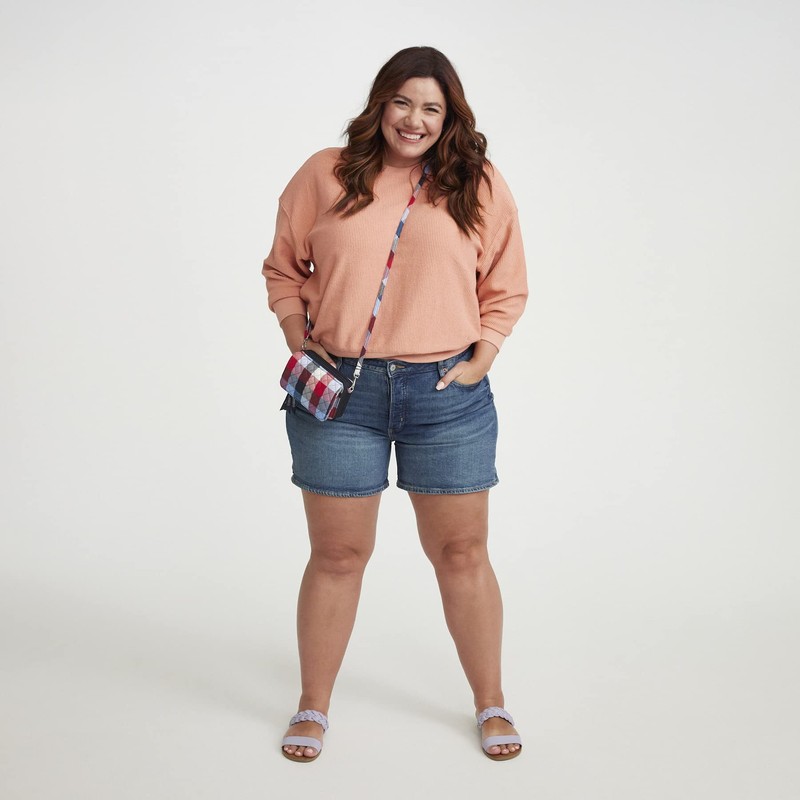 Vera Bradley Women's Small Cotton Tote Bag Handbag, fireplace plaid