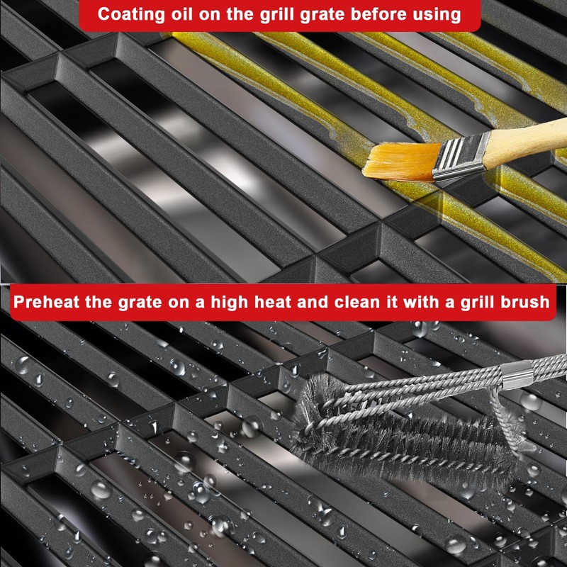 DELSbbq 80631 Cast Iron Cooking Grate for Weber Go-Anywhere, Grill