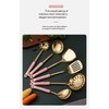 Luxury Gold Kitchen Utensils Set, 7-Piece Ceramic Handle Cooking Tools