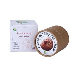 Orgaleaf French Red Clay Face Mask, Face Mask, Vegan, Natural, Handmade, 45 gm