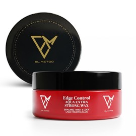 El Mito Edge Control Aqua Extra Strong Holding Gel Wax for Braiding, Twists & Lace Wigs - Unisex Natural Styling Balm with Matte Finish & Firm Hold, 5oz (150ML)