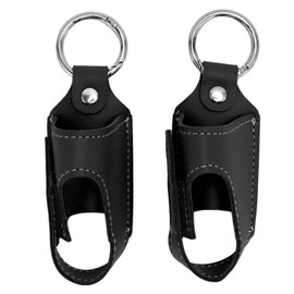 Pack of 2 Asthma Inhaler Holder, Mini Case, Practical Travel Holster for Asthma Inhaler - PU Leather (BLACK)