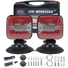 ADAURIS Wireless Trailer Lights & Towing Kit - LED (Brake/Turn/Reverse/runing) with Adjustable Base, Large Battery | IP67 Waterproof, USB-C Rechargeable, Magnetic Mount for Trucks, RVs, Boats
