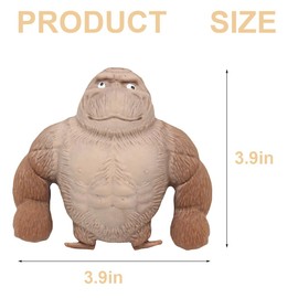 2 Pack Random Color Funny Squishy Monkey Stress Balls for Kids and Adults, Gift Gorilla Sensory Balls Fidget Toy for Party Favors, Decompress and Squeeze Stress Toy