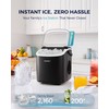 EUHOMY Countertop Ice Maker Machine with Handle, 26lbs in 24Hrs,