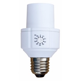 EcoSavers Lampbasetimer, Acryl, E27, 60 W, White