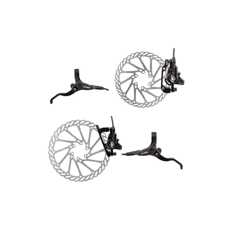 Clarks Clout-1 Hydraulic Disc Brake Pair Post/is Mount 180/160mm Mineral