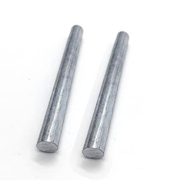 2pcs 99.99% High Purity Zinc Rod Zinc Metal Anode for School Scientific Experiment Research Diameter 10mm Length: 100mm