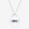 Footnotes Collar Con Colgante De Corazón De Plata Ley Para