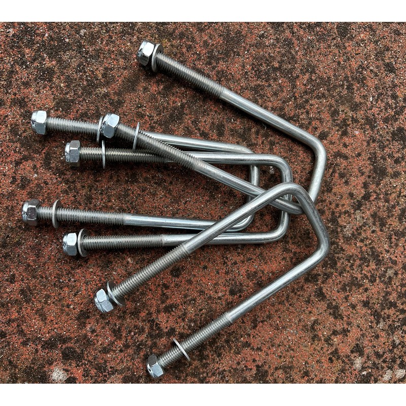 U Bolt Square M8 Thread 50mm Inner Width x 150mm