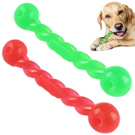 2 PCS Doggy Durable Chew toy Durable Dog Chew Toy Dental Care A Chew Stick for Teething Puppies Washable Flexible Floating Swimming Pool Dog Toy (Large)