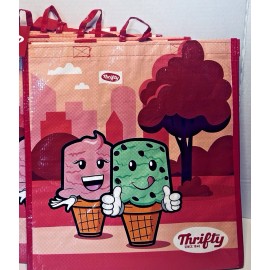 Thrifty Ice Cream Reusable 2 Sided Shopping Bag New with Tags STRONG