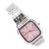 Women Quartz Watch Alloy Steel Strap Stylish Waterproof Ladies Square