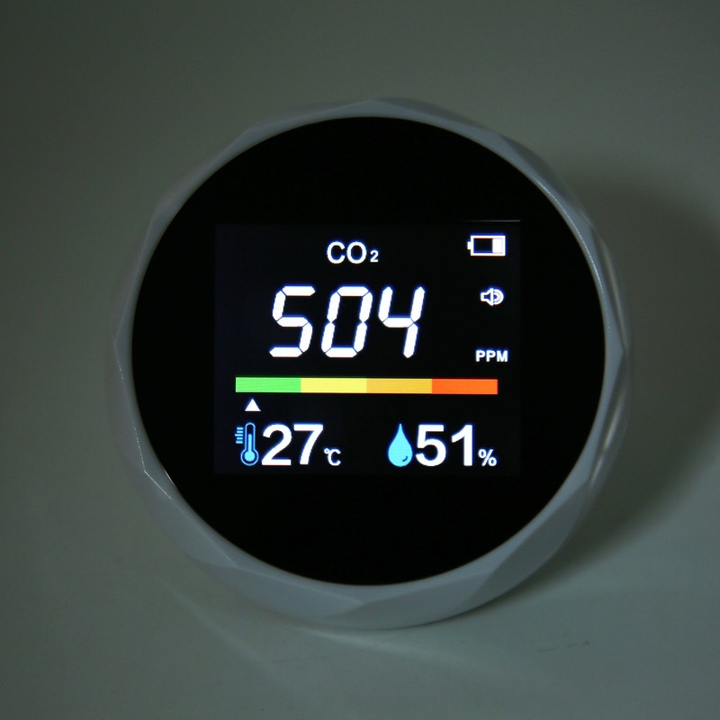 CO2 Monitor Carbon Dioxide Temperature Humidity 3 in 1 Portable