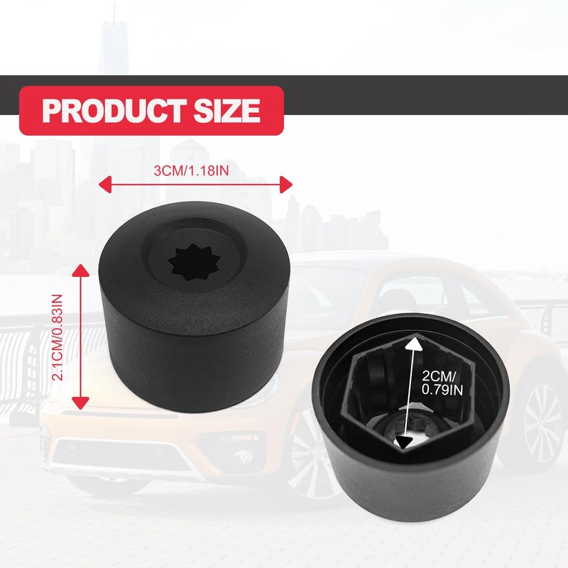 20 pcs 17mm Wheel Bolt Lug Nut Cover Cap with