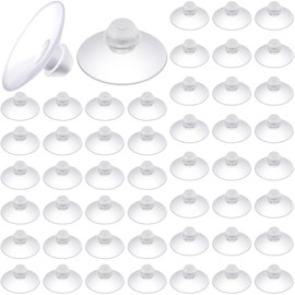 Romooa 50 Pack 20mm Mini Clear Suction Cups for Glass Table Tops Without Hooks Suction Cups for Glass Sucker Pad for Home Decoration Rubber Sucker Small Window Hangers Home Office