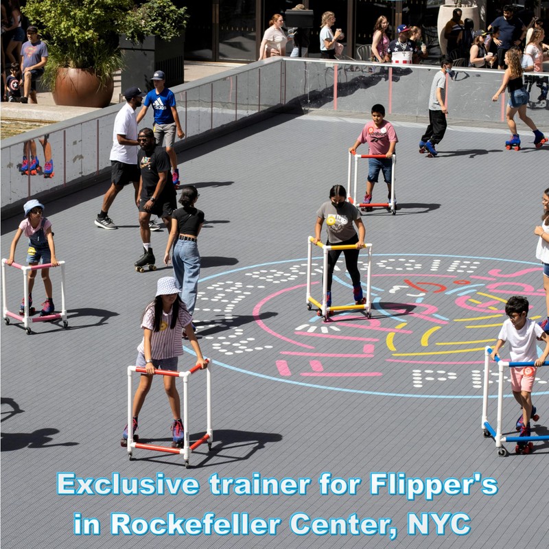 Karben Skater-Aid, Adjustable Height Roller Skate Trainer, Red