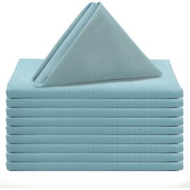 Cotton Cloth Pack of 6 Napkin Dinner Napkins for Cocktail Parties 100% Cotton 14 X 14 Inch Size Use in Parties Wedding Dinner Decoration and Daily use Napkins-Aqua Blue