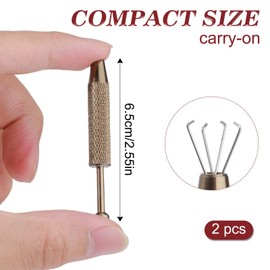 2 PCS Piercing Ball Grabber Tool Diamond Claw Tweezers Piercing Assistant Pen Stainless Steel Jeweler Pick Up Tool 4 Claw Gem Picker Tool Pink Chip Pick for Small Parts Pickup (Black&Brown)