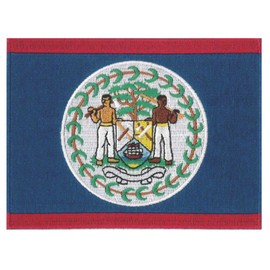 Belize (Embroidered) Country Flag Patch 12 cm x 9cm (4 3/4