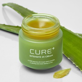 Cure Intensive 2X Cream, Bálsamo Multi Hidratante Profundo de Aloe Premium, Cuidado de la Piel Coreano, Hidratante Facial para Piel Seca (Paquete de 1)