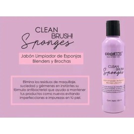 Jabón Limpiador para Brochas y Esponjas de Maquillaje Colorton, 125 mL