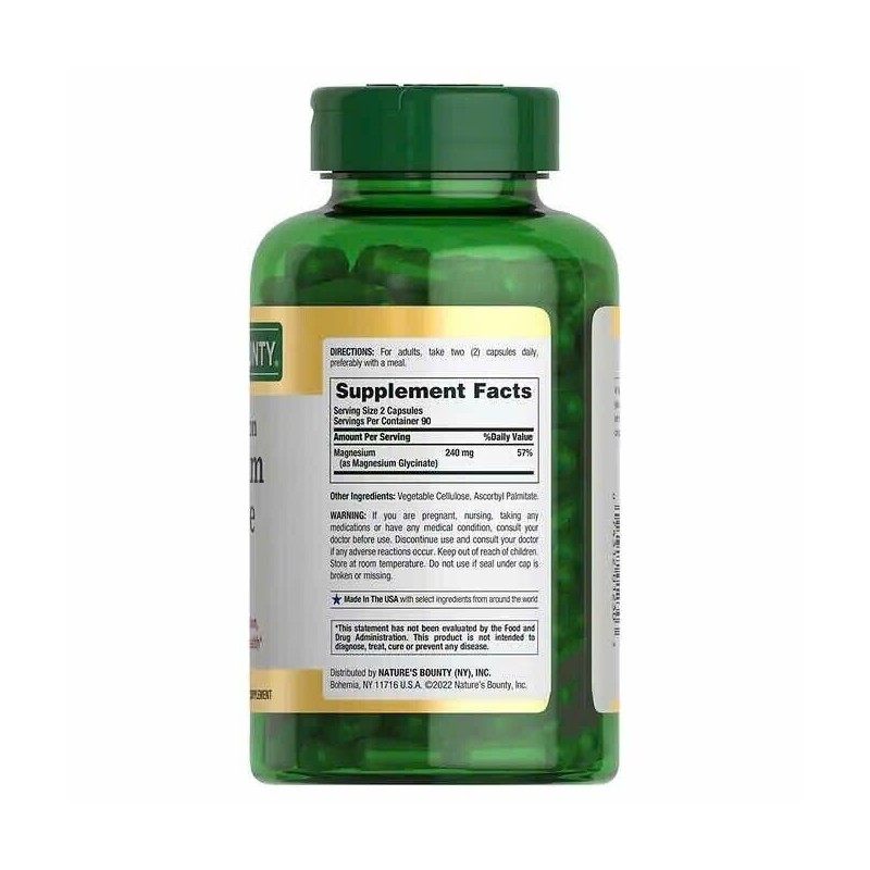 Nature’s Bounty Nature's Bounty High Absorption Magnesium Glycinate 240 mg,